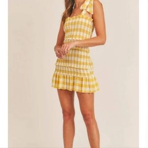 Yellow Plaid Picnic Dress
